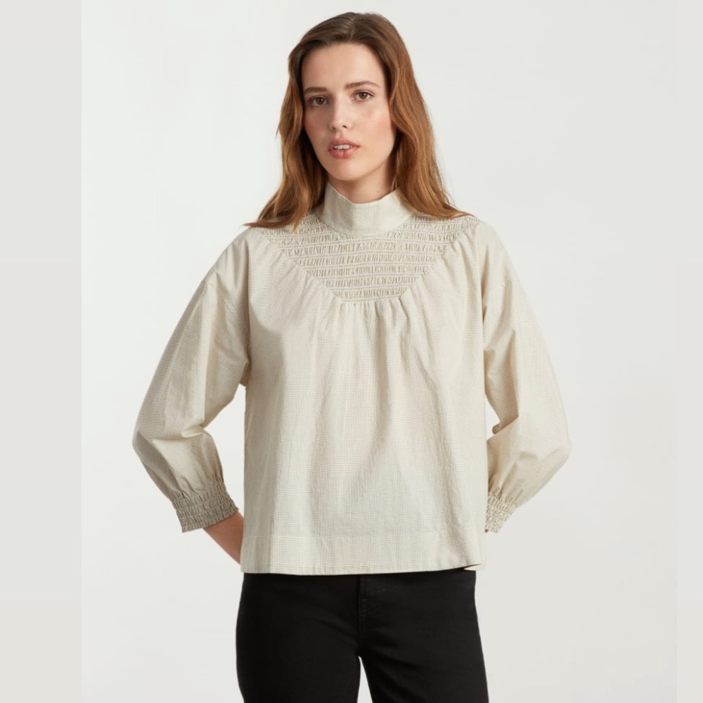 Everlane The Funnel-Neck Smock Top Sz S